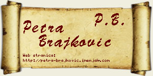 Petra Brajković vizit kartica